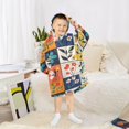 thumbnail image 6 of FORMRS Wearable Blanket Hoodie with Sleeves for Kids Cozy Flannel Sweatshirt, Floral Patterns, 6 of 7