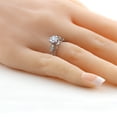 thumbnail image 3 of Gem Stone King 925 Sterling Silver White Diamond Ring Set with Moissanite (0.92 Cttw) (Size 5), 3 of 3