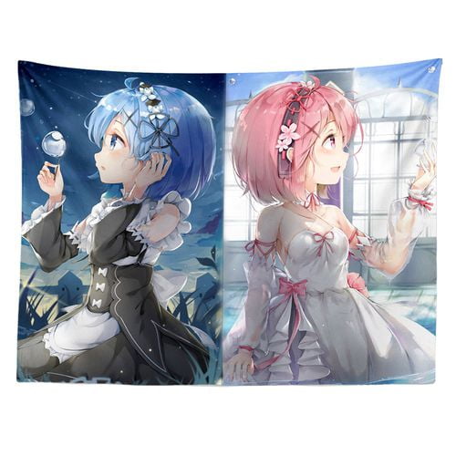 Shiyao Anime Tapestry Wall Hanging Re Life In A Different World From Zero Lolita Maid Ram Rem Under Tree Blanket Backdrop Walmart Com Walmart Com
