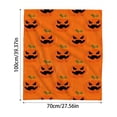 thumbnail image 3 of Halloween Faux Fur Throw Blanket with Cute Spooky Embroidery, Cozy Soft Warm Fall Throw for Couch Bedroom Living Room, Ideal Seasonal Gift Home Decorative Accent(39 x 28",Pumpkin), 3 of 6