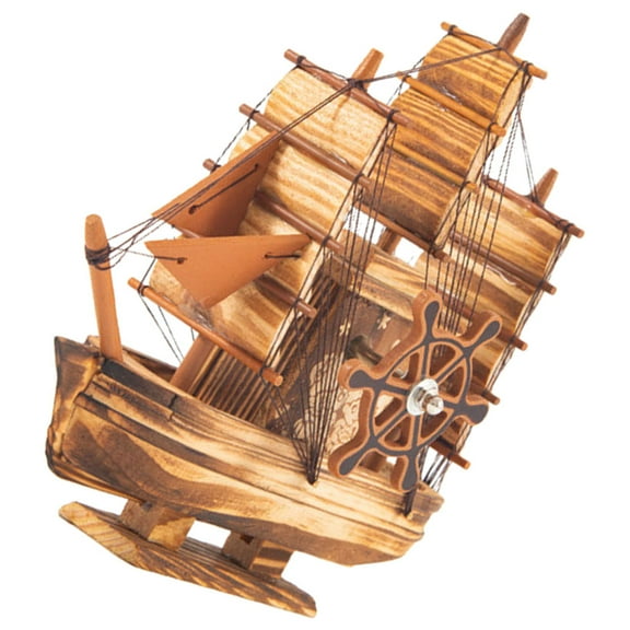 unbranded  Beach Decor for Ship Wooden Sailboat Toy Decorative Fond of Sailing Child