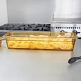 thumbnail image 2 of Rubbermaid FG240P00AMBR 1/2 Size Long Amber High Heat Plastic Food Pan - 4" Deep, 2 of 4