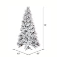 thumbnail image 3 of Vickerman 10' x 63" Flocked Atka Slim Artificial Christmas Tree, Unlit, 3 of 5