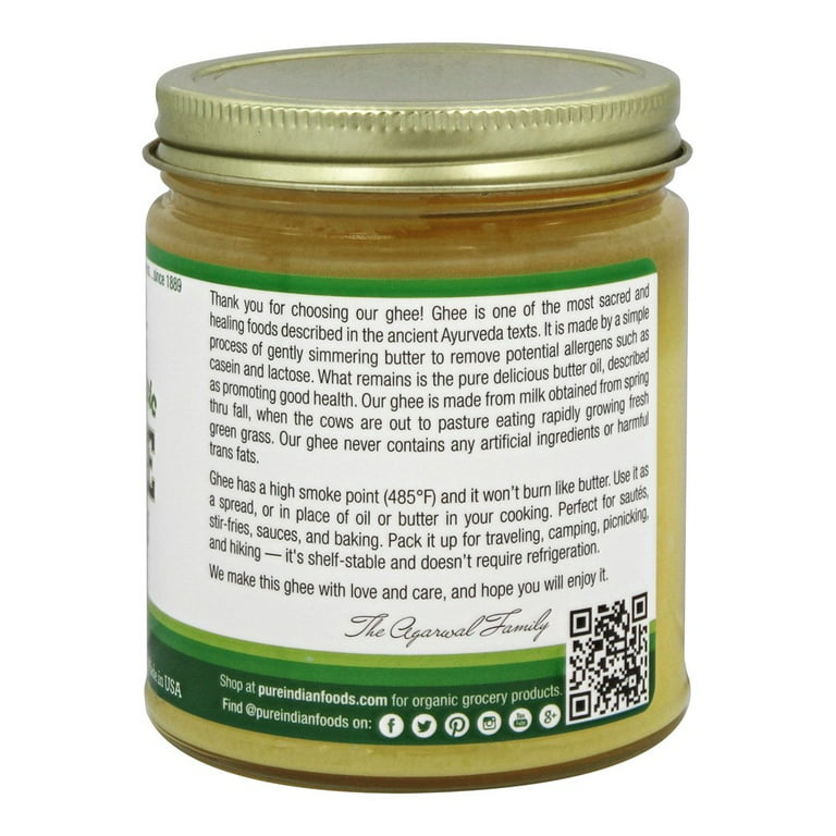 Pure Indian Foods Grass-Fed & Organic Ghee 14 oz – Harvest Market