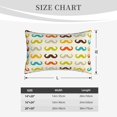 thumbnail image 3 of Plush Throw Pillow Covers, Colorful Mustache Pillow Cases with Invisible Zipper, Breathable Microfiber Pillow Cases Standard Size for Sleeping Bedroom Sofa Living Room, 3 of 5