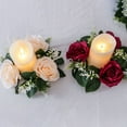 thumbnail image 5 of Leatfisat New Valentine'S Day Table Rose Candle Cup Candlestick Wreath Ring Decoration Party Wedding Decoration, 5 of 6
