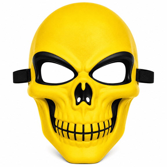 Yellow Skull Skeleton Mask – Matte Skull Mask for Pirate, Villain & Fantasy Cosplay