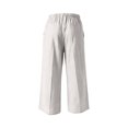 thumbnail image 6 of Kaemgyyd Wide Leg Pants Casual Wide Leg Capris Pants Side Bow High Waist Trousers Vacation Cropped Clothes（White,X-Large）, 6 of 6