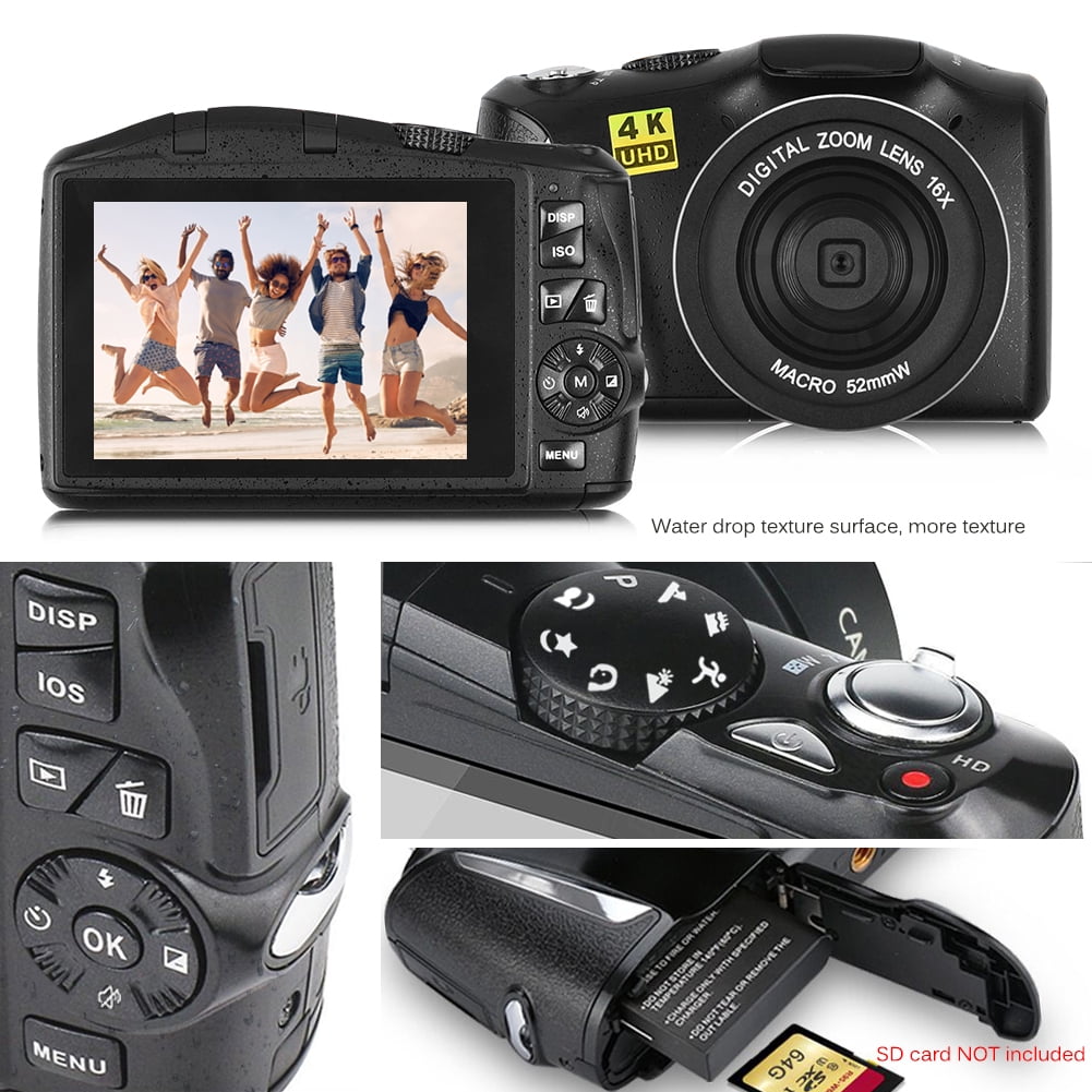 Digital Camera 48MP 4K Full HD Camcorder Vlogging Camera for YouTube 3.0 Inch Screen Compact Camera for Beginners Teens Photography with Rechargeable Battery