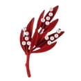 thumbnail image 3 of Broche de forma de hoja jinwen Rojo para Mujer, 3 of 8