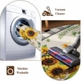 thumbnail image 7 of Area Rug for Living Room, Sunflowers Non-Slip Indoor Large Carpet for Bedroom/Dining Room, Spring Farmhouse Vintage Truck Leaf Black Plaid Washable Low-Profile Floor Mat Runner Rugs - 3 x 5 Ft, 7 of 7