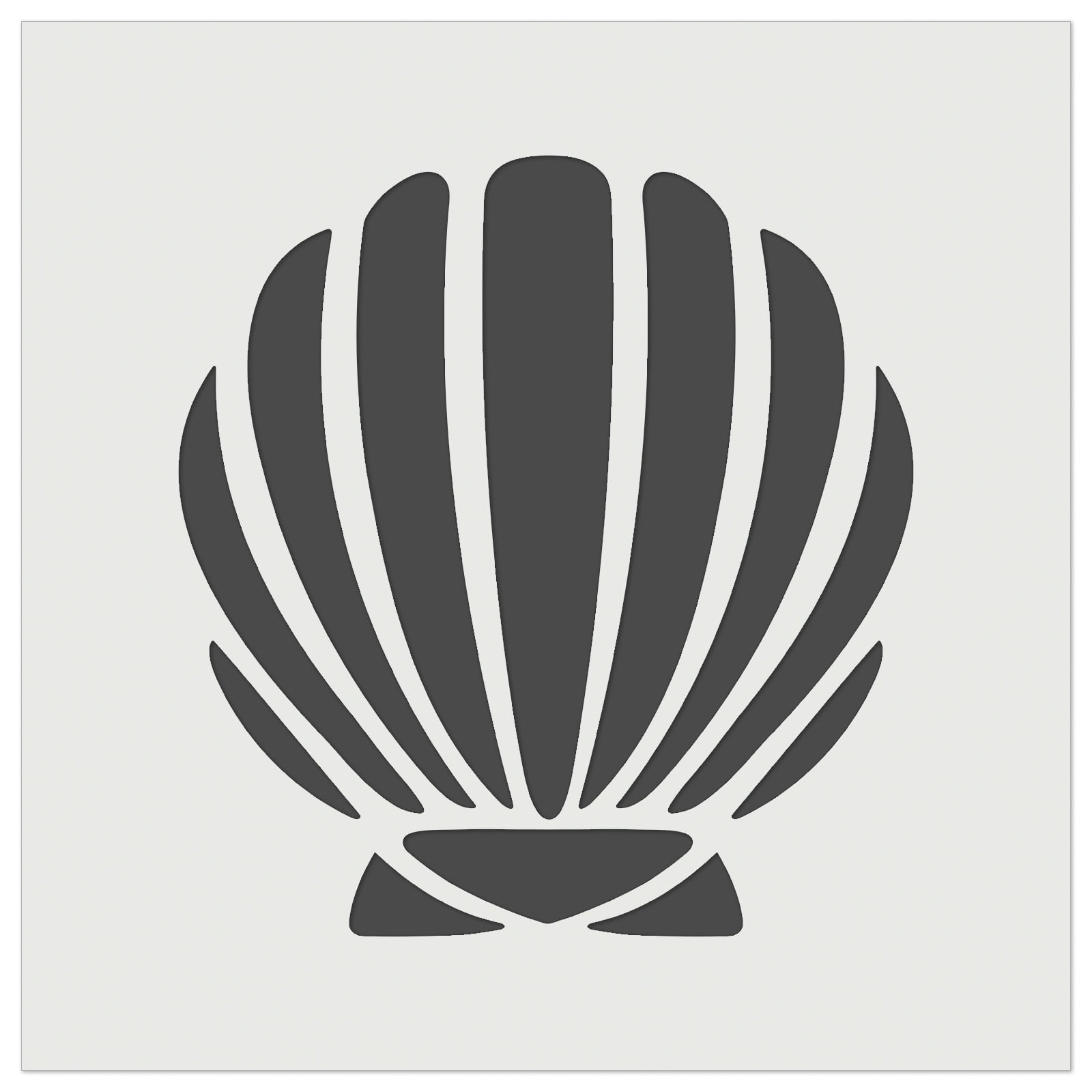 Scallop Seashell Beach Shell Ocean DIY Cookie Wall Craft Stencil - 5.5