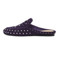 thumbnail image 2 of XYD Women Chic Studs Slip On Flat Mules Closed Round Toe Backless Slippers Casual Daily Shoes Size 11.5 Purple, 2 of 4