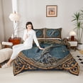 thumbnail image 4 of jejeloiu Vintage Geometric Circle Twin Comforter Sets,Mystic Tree Boho Exotic Style Bedding Set For Kids Reversible 2 Pieces, 4 of 8
