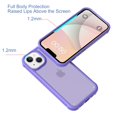 thumbnail image 4 of Decase for iPhone 14 Skin-Feel Translucent Case,Military Grade Anti-Drop Rugged Shockproof and Anti-Yellowing Protection Cover,Anti-Scratch Soft TPU + Hard PC Hybrid Cover for iPhone 14,Purple, 4 of 6