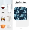 thumbnail image 6 of Pofeuu Ink Rose Print Coasters for Drinks, 4Pack PU Leather Coasters, Bar Drink Coasters for Tabletop Protection, Furniture from Damage-Square, 6 of 6