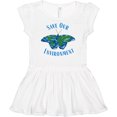 thumbnail image 3 of Inktastic Save Our Environment Earth Butterfly Girls Baby Dress, 3 of 5
