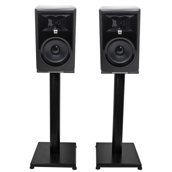 Pair JBL 306P MkII 6" Powered Studio Monitor Monitoring Speakers 21" Stands