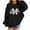 Black, variant on Lorytime Hoodies for Girls with Bows Boys Christmas Sweatshirt Long Sleeve Tops Drop Shoulder Cute Pullover Yellow 7 Years
