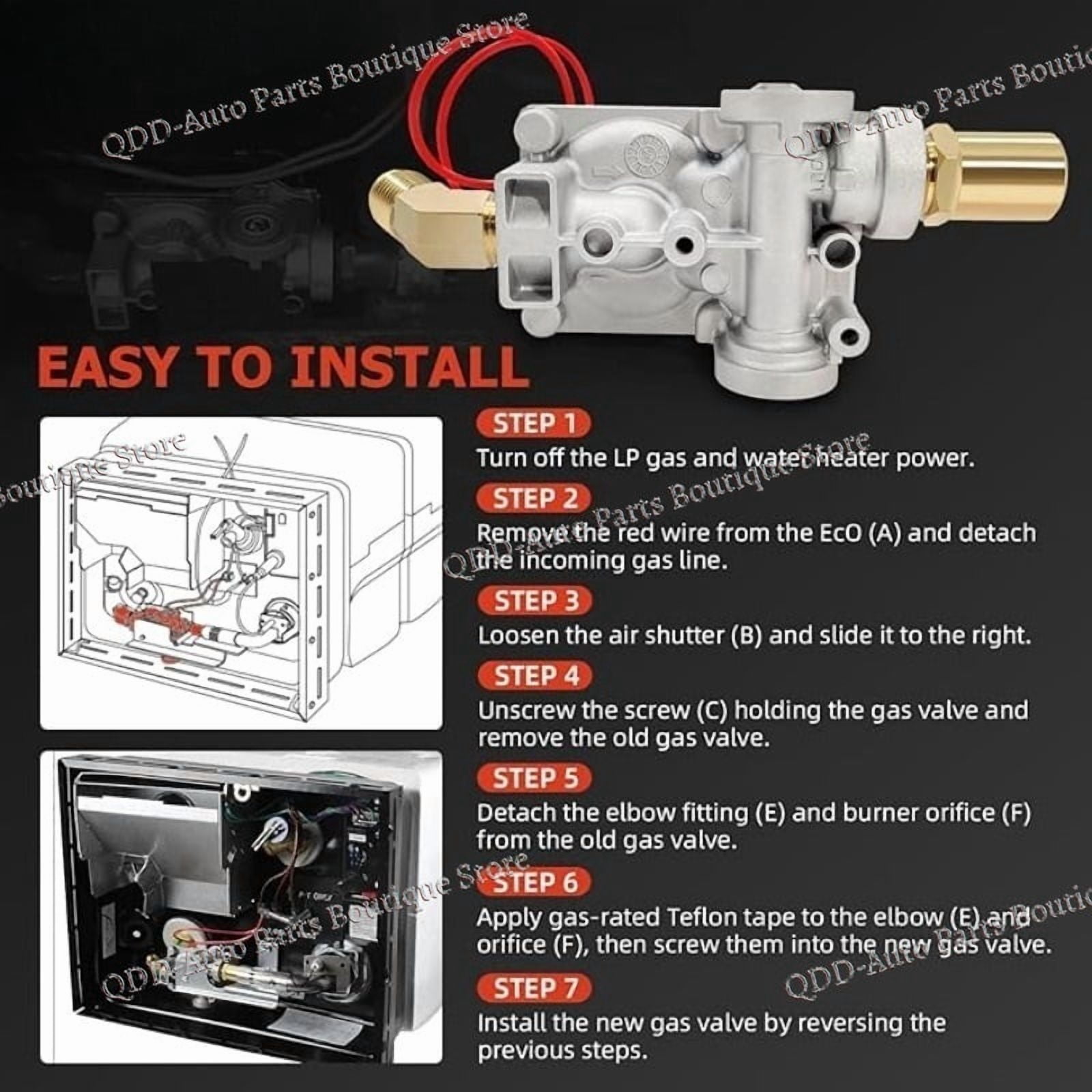 6 10 Galllon 92089 92078 Gas Water Heater Solenoid Valve Assembly For Atwood RV Water Heater LP Propane Control GH610-3E