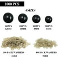 thumbnail image 2 of findTop 1000 piezas de ojos de seguridad de plástico negro con arandelas para proyectos de manualidades de animales de peluche (4 tamaños), 2 of 5