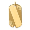 thumbnail image 1 of FB Jewels 14K Yellow Gold Patterned .013 Gauge Engravable Dog Tag Disc Charm, 1 of 2