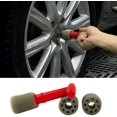 thumbnail image 1 of 1 Uds. Herramienta de limpieza de ruedas con cepillo para tuercas de tornillo de neumático integrado para lavado de coches con 3 esponjas adicionales, 1 of 5