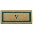 thumbnail image 1 of Nedia Home 02077V Single Picture - Green Frame 24 x 57 In. Heavy Duty Coir Doormat - Monogrammed V, 1 of 1