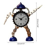 Apooke Gear Robot Desktop Alarm Clock for Creative Student Silent for Time Clocks
