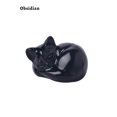 thumbnail image 3 of 1 pieza de piedra natural para dormir, figura curativa tallada con forma de gato, piedras preciosas de Reiki, artesanías, decoración del hogar, regalo para niños DIY, 3 of 5