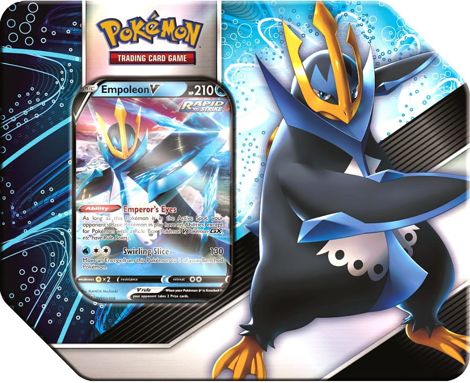 Pokemon V Strikers Empoleon V Tin Set (5 Booster Packs & Promo Card