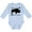 AE-Light Blue, variant on Buffalo Cute Animal Western Boys or Girls Long Sleeve Baby Bodysuit
