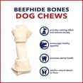 thumbnail image 2 of Pet Factory 100% Made in USA Beefhide Bones Natural Flavor - 6", 12 Count, 2 of 11