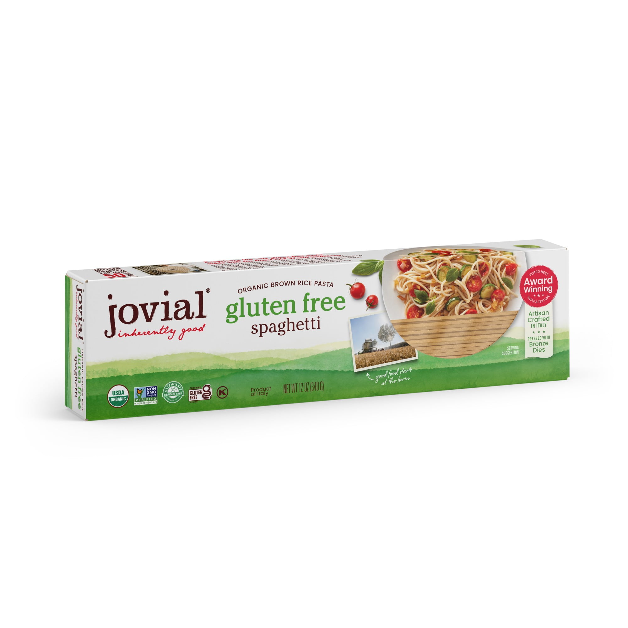 Jovial 100% Organic Gluten-Free Brown Rice Spaghetti Pasta, 12oz