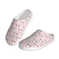 thumbnail image 2 of JUNZAN Cute Rabbit Print Cozy Slippers for Men& Women,Fuzzy Slip-on Slippers TPR Sole Slippers Plush Lining House Shoes for Indoor & Outdoor-8, 2 of 7