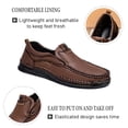 thumbnail image 2 of Mens Casual Moccasins Comfortable Breathable Non-slip Loafers Retro Lightweight Flat Driving Shoes Yellow 11 US, 2 of 7