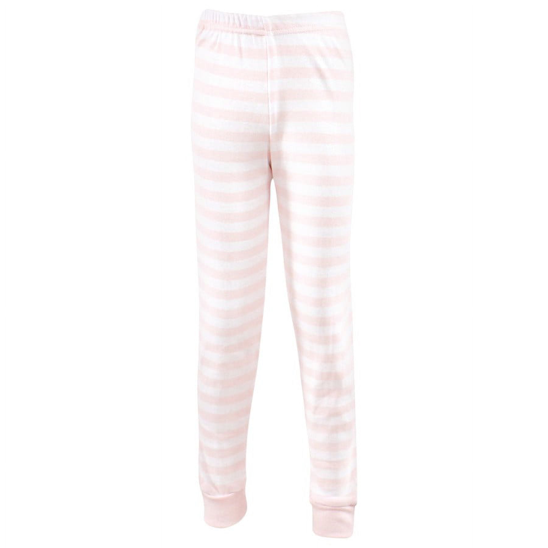 Hudson Baby Infant Girl Cotton Pajama Set, Soft Pink Stripe, 18-24 Months