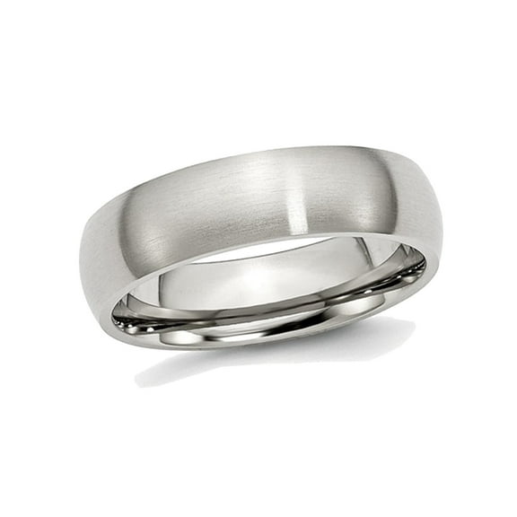 Gem & Harmony Mens Chisel 6mm Stainless Steel Comfort Fit Wedding Band Ring for Men