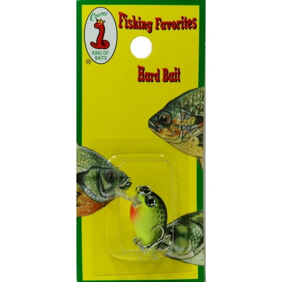 Creme 1" Ultra Lite Crankbait, Chartreuse & Black, 1/10 oz.