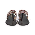 thumbnail image 4 of New Women HOTSOLES Chicken Leatherette Toe Ring T-Strap Bead Boho Slip On Sandal, 4 of 5