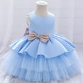 thumbnail image 5 of Christening Lace Flower Baby Girl Dress Princess Formal Prom Tutu Ball Gown, 5 of 7