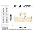 thumbnail image 2 of Unfinished Wood Love Swans Shape 20" / 1/4", 2 of 3