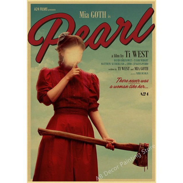 Carteles de perlas Retro 2022, película de terror, impresiones de papel Kraft, película X Vintage, decoración artística de pared para el hogar, sala de café, cine, pintura estética