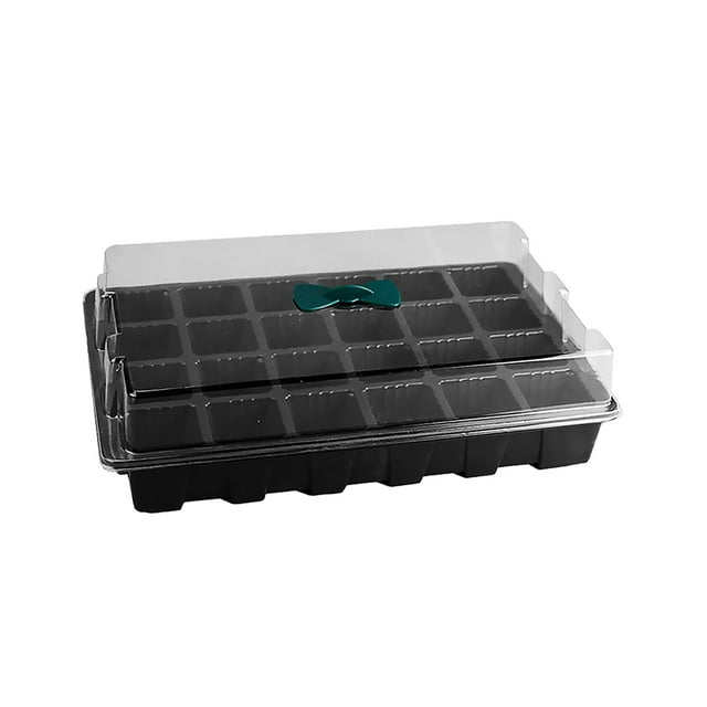 Plántulas de 24 orificios, maceta para guardería, orificios de aire, caja de siembra, suministros de jardinería 3 piezas kenally JJ22154-00