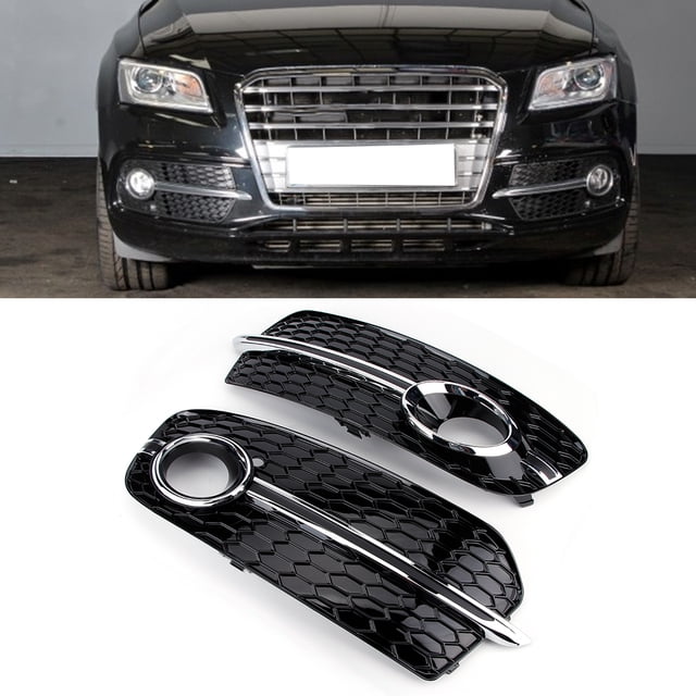 Fog Lamp Frame Fog Lamp Cover Fog Light Grille Fog Light Frame Car Exterior Accessory 2pcs For SQ5 Style Car Exterior Fog Lamp Light Frame Cover Fits For Q5 8R 2013-2017