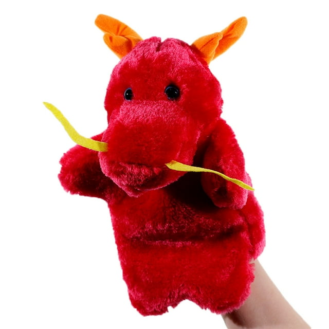 SLYNSHome Dog Toy Animal Hand Puppets,Soft Plush Puppets for Safe Interactive Play,Protection to Stop Puppy Kitten Biting Hands for Boredom-Busting Training and Exercise