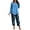 h129_Blue, variant on Zormilly Plus Size Outfits for Women 2 Piece Sets Long Sleeve Shirts Printed Wide Leg Pants Soft Lounge Sets, S-5XL
