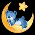 thumbnail image 3 of CafePress - Blue Sleepy Teddy On Moon - Men's Dark Loose Fit Cotton Pajama Set, 3 of 7