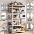 thumbnail image 5 of Alden Design 5-Shelf Boltless & Adjustable Steel Storage Shelf Unit, Silver, 3 Pack, 5 of 12