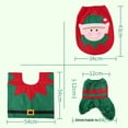 thumbnail image 2 of Juego de funda y alfombra para asiento de inodoro de Papá Noel, divertidas decoraciones navideñas para baño, 2 of 5